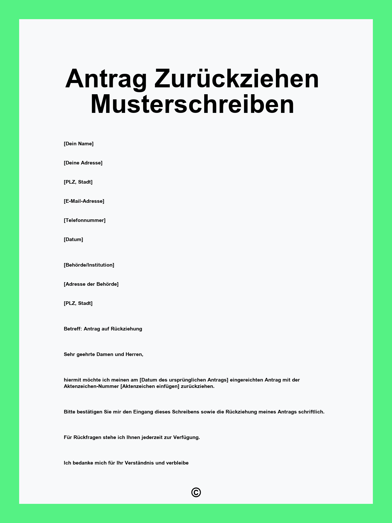 Antrag Zurückziehen Musterschreiben