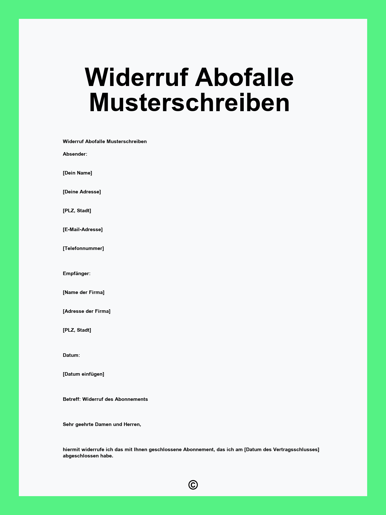 Widerruf Abofalle Musterschreiben