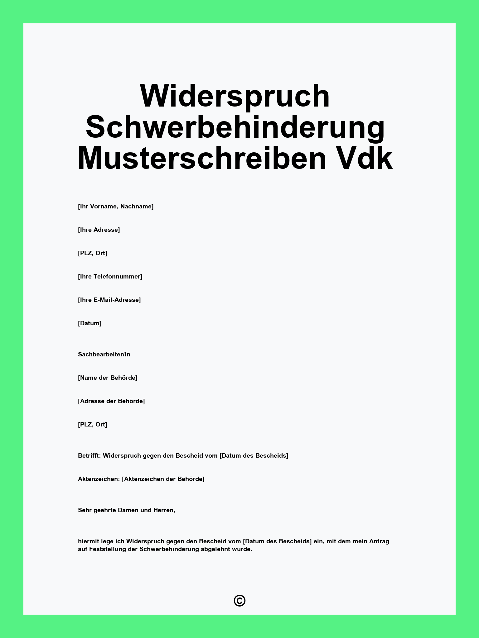 Widerspruch Schwerbehinderung Musterschreiben Vdk